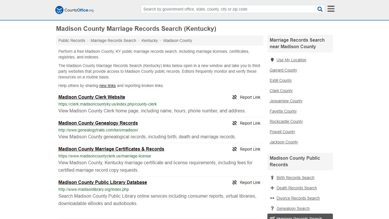 Marriage Records Search - Madison County, KY (Marriage Licenses ...